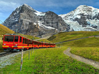 2nd Class Interlaken Ost to Jungfraujoch via Lauterbrunnen or Grindelwald, Roundtrip